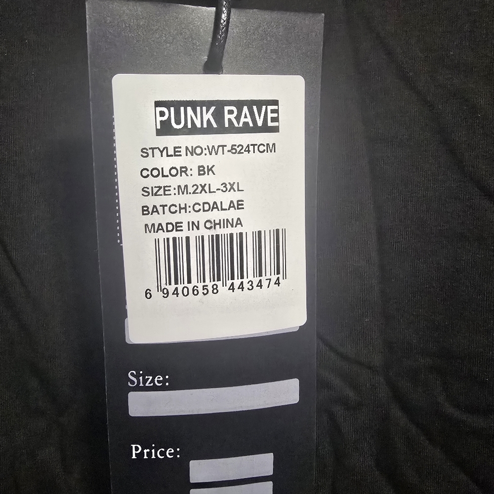 NWT Punk Rave Daggerfall - Shredded Sleeve Punk Top - Picture 3 of 3